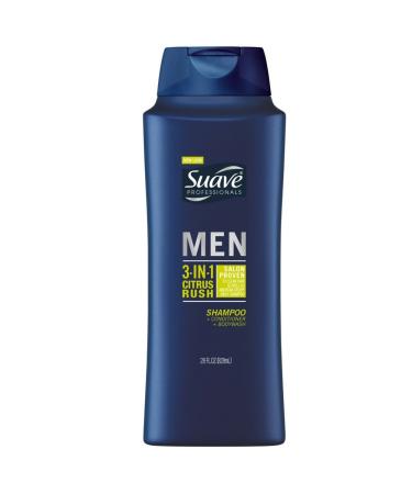 Suave Hair and Body Citrus Rush 3-in-1 Shampoo/Conditioner/Body Wash, 28 Ounce - 4 per case