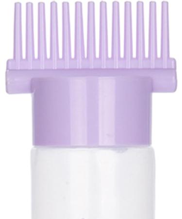 Harilla Hair Dye Bottle Brush Roots Comb Bottle Hair Coloring Dyeing Bottle Empty Bottle for Home DIY Violet - Buy Online on SooperMarket.com