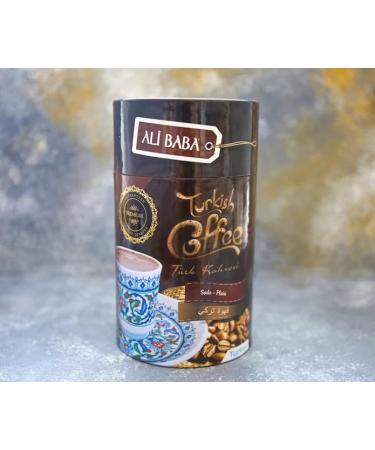 Ali Baba Plain Turkish Coffee (Sade Turk Kahvesi) | Experience the Rich Tradition of Turkish Coffee | Indulge in the Distinct Aroma and Flavor of Centuries-Old Brew | 300g