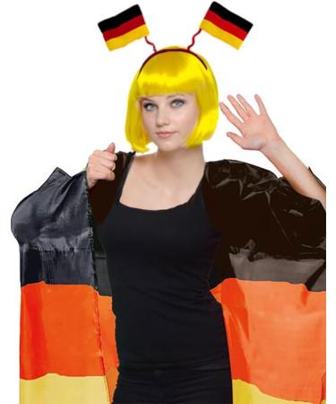 Germany Fan Football Headband with Flags & Make-up Pencil | Women's EM World Cup Gear - Buy Online on SooperMarket.com