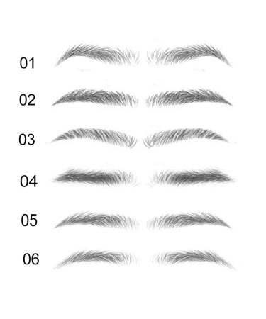 Yesallwas Black Eyebrows Tattoo 4D Hair-Like Fake Waterproof Eyebrows - Long-Lasting & Realistic Transfer Sticker (STM-06) - Buy Online on SooperMarket.com