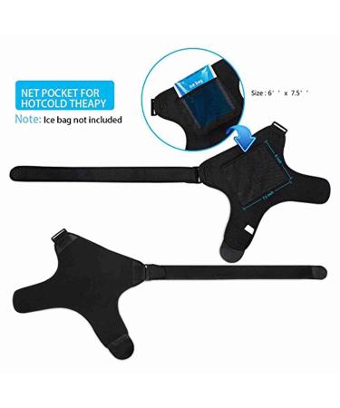 Shoulder Brace for Rotator Cuff Mesh Bag for Hot Cold Treatment Multi Adjustment Pressure Design Flat Triangle Fixation Shoulder Pads To Fit Shoulders - Buy Online on SooperMarket.com