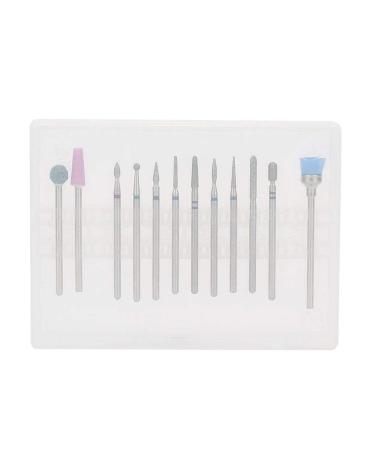 Dekaim Nail Drill Bit 12pcs Tungsten Alloy Nail Drill Bits Nail Polishing Drill Manicure Pedicure Accessories(Type A)
