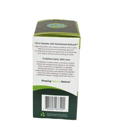 NutraSweet Natural Zero Calorie Stevia Sweetener-Natural Sugar Substitute  Sugar Like Taste  Diabetes-friendly  Keto-friendly - 70 count packets - Buy Online on SooperMarket.com