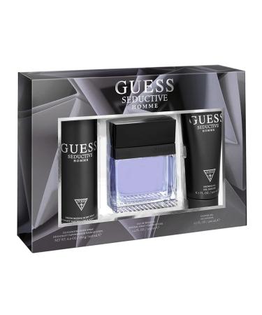 GUESS Factory Seductive 3 Pc Gift Set 3.4oz EDT Spray 6oz Deodorizing Body Spray 6.7oz Shower Gel GIFTSET