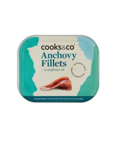 Cooks & Co Anchovy Fillets in Sunflower Oil 365g x 6 cases
