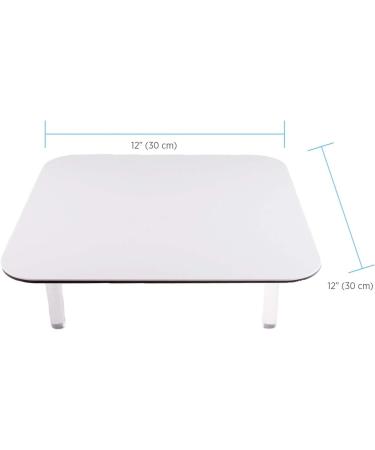 Fovitec 12x12 Photography Display Table - Gloss Black & White Finish, Easy Setup with Magnetic Removable Legs - Buy Online on SooperMarket.com