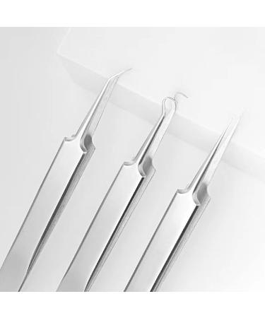 8-Piece Acne Needle Set - Blackhead & Pimple Remover - Professional Beauty Tool for Home & Salon - Silver - Buy Online on SooperMarket.com