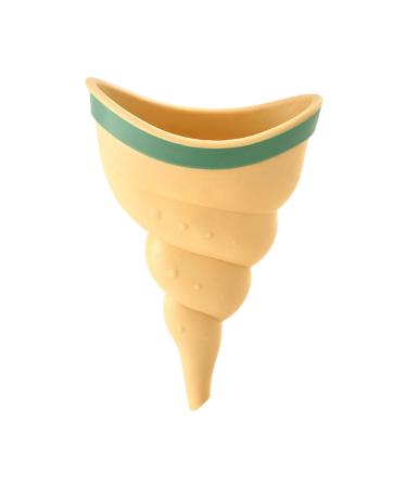 Female Urination Device - 1/2 Female Urinal Reusable Women Pee Funnel Portable Conch Ladies Standing Urinal Soft Conch Type Women Standing up to Pee Funnel Camping Hygiene Sanitation Products yellow