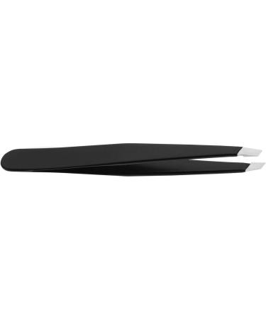 Stainless Steel Black Matte Slant Tip Eyebrow Tweezers by AURAY - Buy Online on SooperMarket.com