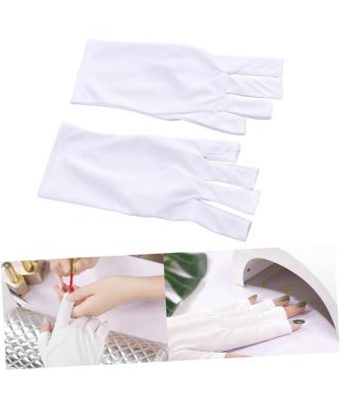 minkissy 3 Pairs Gloves Nail Shield Glove Cotton Glove Chinese Wooden Pillow Silicone Ear Display Glove Manicure Glove Sun Protection White - Buy Online on SooperMarket.com
