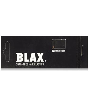 Blax Snag-Free Hair Elastics Hair Ties 8 Pack Black