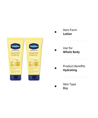 Vaseline Intensive Care Essential Healing Lotion 3.4oz (Pack of 2) - Moisturizing Skin Care - Buy Online on SooperMarket.com