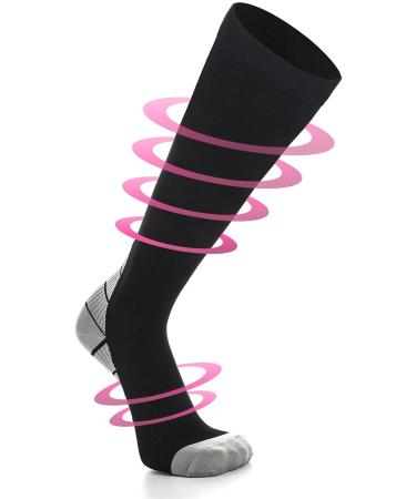 Weekend Peninsula Compression Knee Socks for Men & Women - Sports Travel Pregnancy - L-XL Gray - Buy Online on SooperMarket.com