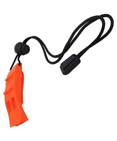 Scuba Diving Dive Safety Dolphin Shape Whistle Loudest w/Lanyard & Clip Orange