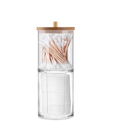 Honrane Cotton Pad Holder Cosmetic Cotton Pad Organizer Cosmetic Storage Box Transparent Convenient Simple Makeup Cotton Pad Swabs Organizer Storage Box for Home 3