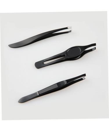 Didiseaon 1 Make up Kit Eyebrow Tweezers for Women Nasal Spray Pointed Tweezers Facial Hair Removal Tool Metal Eyebrow Tweezer Splinter Tweezers Miss Banana Clip Eyebrow Trimming 9x1cm Black - Buy Online on SooperMarket.com