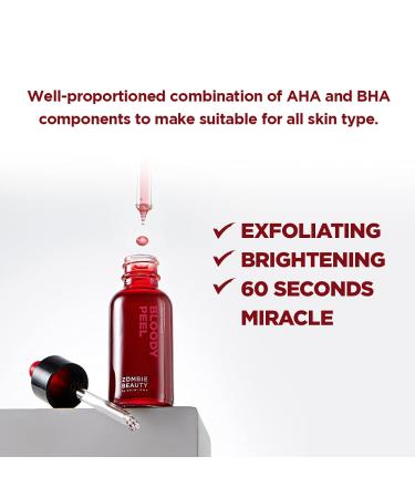SKIN1004 Bloody Peel 1.01 fl.oz | AHA 17% Peeling Solution for Dramatic Exfoliation at Home - Buy Online on SooperMarket.com