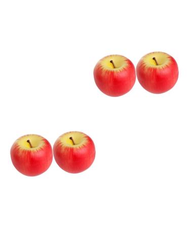 ABOOFAN 4 Pcs Simulation Apple Candle Simulation Fruit Candle Candles for Christmas Winter Candles Red Candle Ornaments Scented Candles Tea Lights Candle Fake Fruit Child Wax Canned
