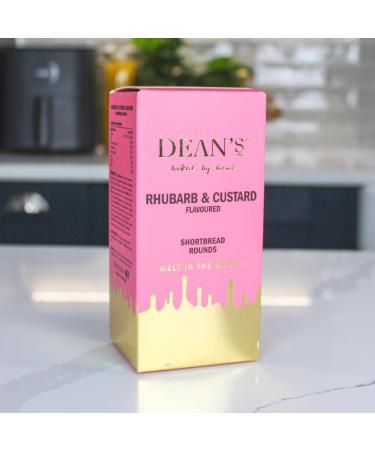 Deans Scottish Butter Shortbread Biscuits - 150g Luxury Gift Box - Rhubarb & Custard Flavor - Buy Online on SooperMarket.com
