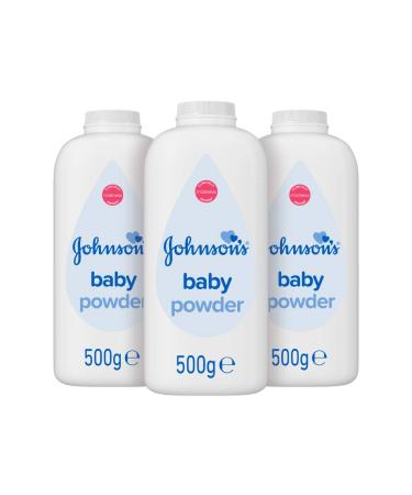 Johnson's Baby Powder Multipack - Leaves skin soft and smooth - ideal for sensitive skin - 3 x 500 g