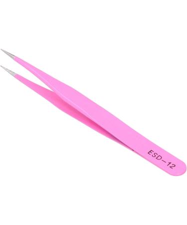 Lash Tweezers 2 Types Straight and Curved Tip Tweezers Nipper Stainless Steel Eyelashes Tweezers Accurate Portable Pincet for Eye Lashes Grafting Extension(ESD - Buy Online on SooperMarket.com