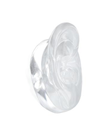 Silicone ear model human right ear model large base waterproof high simulation transparent color clear structure for the practice of ear sewing
