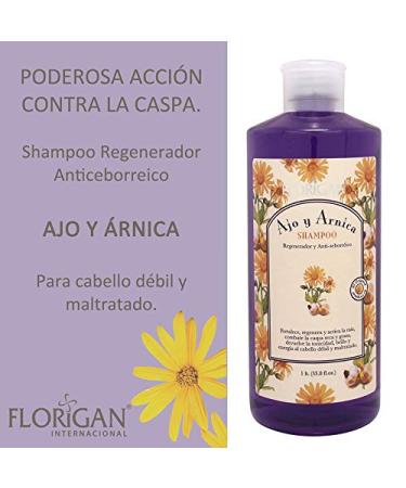 Buy Anti Dandruff & Regenerative Shampoo Ajo y rnica 1L - Florigan Purple | Fast International Shipping - Buy Online on SooperMarket.com