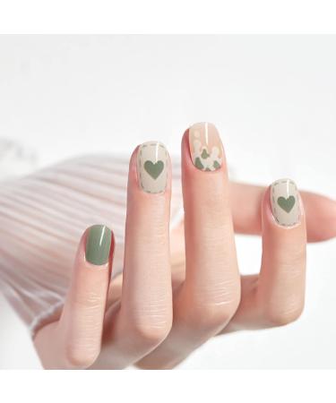 Medium Press-On Nails for Girls & Teens | Full Cover Ballerina Coffin False Nails - 24 Single-Colored Acrylics #05 - Buy Online on SooperMarket.com