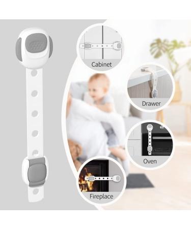 6PCS Baby Proofing Cabinet Locks - Double Safety Lock Latches - Adjustable Strap - Child Proof Drawer Locks - 6 Count - Buy Online on SooperMarket.com