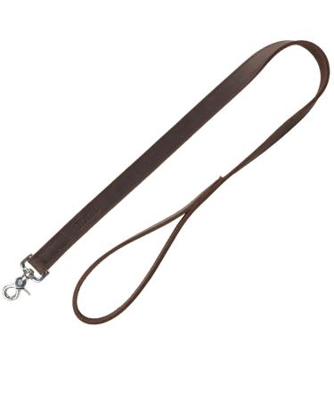 TRIXIE Rustic Fatleather Leash M-L: 1.0 M/20 Mm Dark Brown Brown 0.155 kg M L dark brown