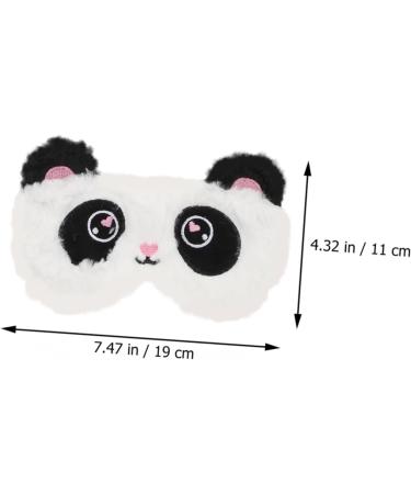 Angoily Plush Silk Eye Mask Set - 2pcs Cartoon Blindfolds for Sleep & Travel Comfortable Satin Eye Cover for Adults - Black & White - Buy Online on SooperMarket.com