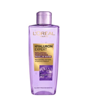 L'Or al Paris Hyaluron Expert Replumping Micellar Water Concentrated Hyaluronic acid effectively removes makeup on face and eyes hydrated and softer skin 200ml