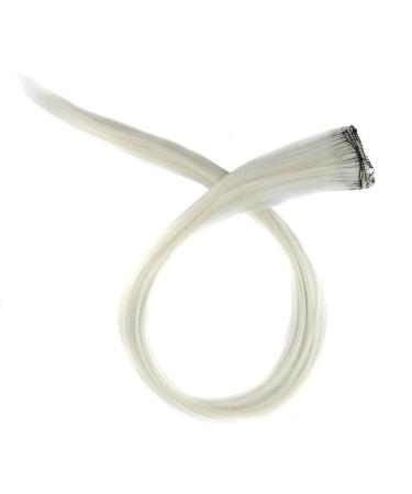 MapofBeauty 20 Clip-in Straight Hair Extension Hair Piece (White)