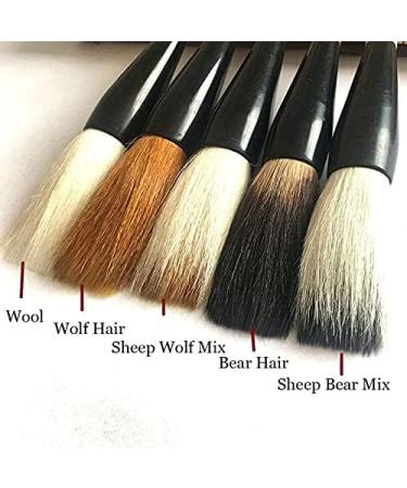 Large Wolf Hair Calligraphy Brush - Traditional Chinese & Japanese Sumi Drawing Tool - Buy Online on SooperMarket.com