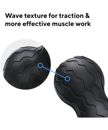 Wave Duo Foam Roller - Ergonomic Bluetooth Muscle Roller for Back Neck & Spine | 5 Vibration Frequencies - Therabody - Buy Online on SooperMarket.com