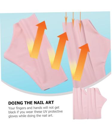 FOMIYES 4 Pairs Ice Silk Nail Gloves Nail Art Supplies Nail Art Fingerless Gloves Uv Gloves for Nails Anti Gloves Uv Manicure Gloves Gel Nail Lamp Uv Gloves Accessories Summer Miss Nylon - Buy Online on SooperMarket.com