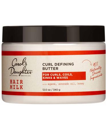 Carol s Daughter Hair Milk Curl Defining Butter for Curls and Coils  with Agave  Avocado Oil and Honey  Silicone Free and Paraben Free Butter for Curly Hair  12 oz Curl Butter