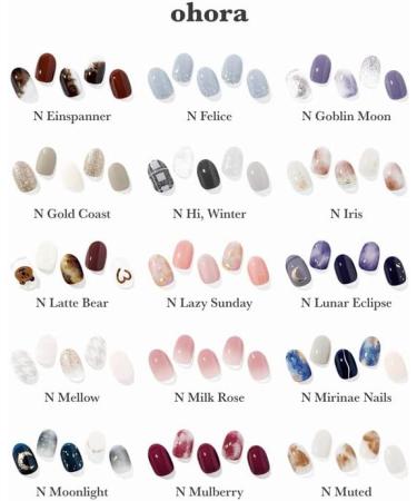 ohora Semi Cured Gel Nail Strips in Onyx - Salon-Quality & Long Lasting - Easy Application & Removal - Includes Prep Pads, Nail File & Wooden Stick - Buy Online on SooperMarket.com