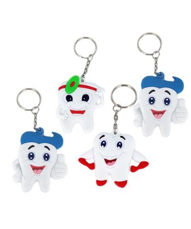Tooth Key Chain Resin Molar Upper Jaw Model Shape Denture Keychains Pendant Keyring Dental Clinic Gift