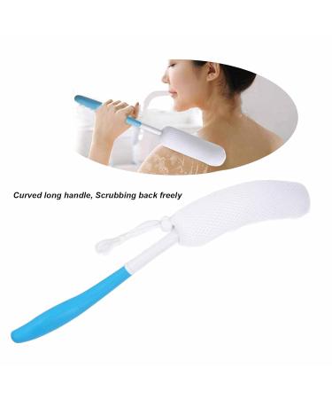 Long Curved Handle Bath Brush Soft Sponge Body Exfoliating Shower Brush for Gentle Skin Cleaning | International Shipping - Buy Online on SooperMarket.com