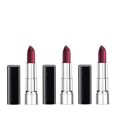 Manhattan Moisture Renew Lipstick creamy lipstick moisturising intense long-lasting (pack of 3) (940 Glam Plum)