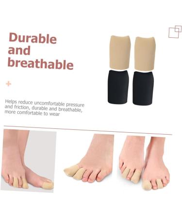 Silicone Gel Toe Protectors - 2 Pairs Soft Sleeve Covers for Runners | Hammertoe Cushion & Foot Care | 4x2.7cm - Buy Online on SooperMarket.com