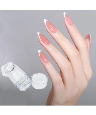 2 PCS Nail Stamp Double Sided Nail Art Jelly Stamper French Manicure Kit Silicone Nail Stamper French Tip with Scraper for Nails Manicure Tools - Buy Online on SooperMarket.com