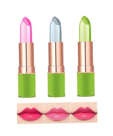 Color Changing Lipstick - 3pcs Aloe Vera Moisturizer Balm | Long Lasting Temp Color Change Lip Gloss - Shop Internationally - Buy Online on SooperMarket.com