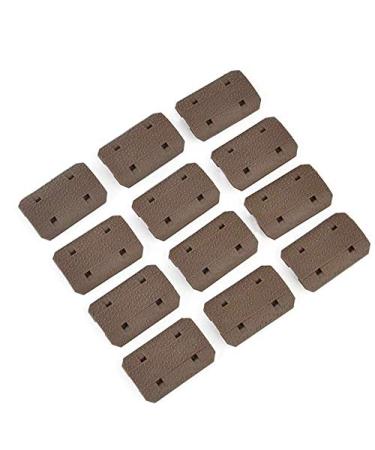SBGJMY 12-Pack Cover Plate Armrest Pad M12 for M-LOK Railing Systems Brown