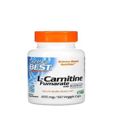Doctor's Best L-Carnitine Fumarate 855 mg - 60 Vcaps Energy & Endurance Booster for Fitness and Health