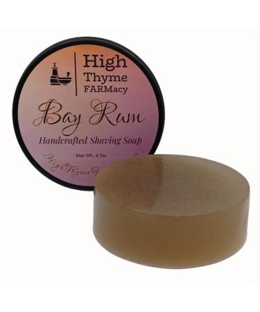 Bay Rum Shaving Soap Puck - 4 oz Large Bar in Travel Tin | Premium Men's Shave Soap Made in the USA - Buy Online on SooperMarket.com
