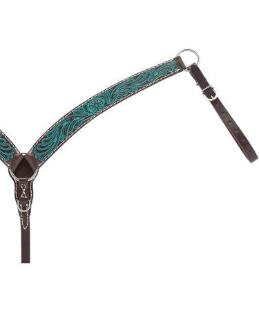 Turquoise Cross Carved Flower Collection Contoured Breast Collar - Buy Online on SooperMarket.com