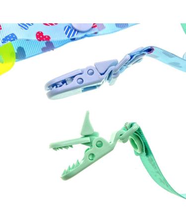 JZK 7 Pack Multicolor Silicone Baby Dummy Clip Rings + Pacifier Holder Straps for Boys | Mam Soothers | Baby Boy's Dummy Accessories - Buy Online on SooperMarket.com